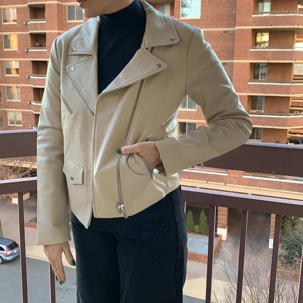 COPY - VEDA 100% lamb leather motorcycle jacket  in perfect condition!